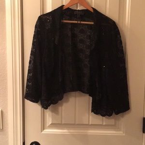 Black Sequins Lace short Jacket